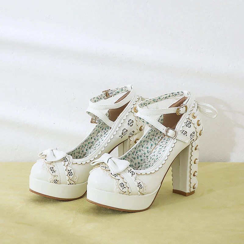 Lacy Corset High Heels - Image 6