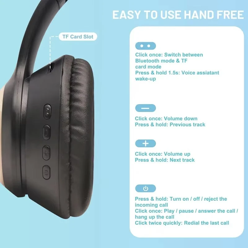 Paw Print Cat Ear Gaming Headphones - Image 16