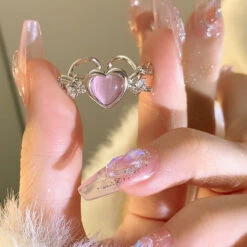 Adjustable Princess Heart Rings