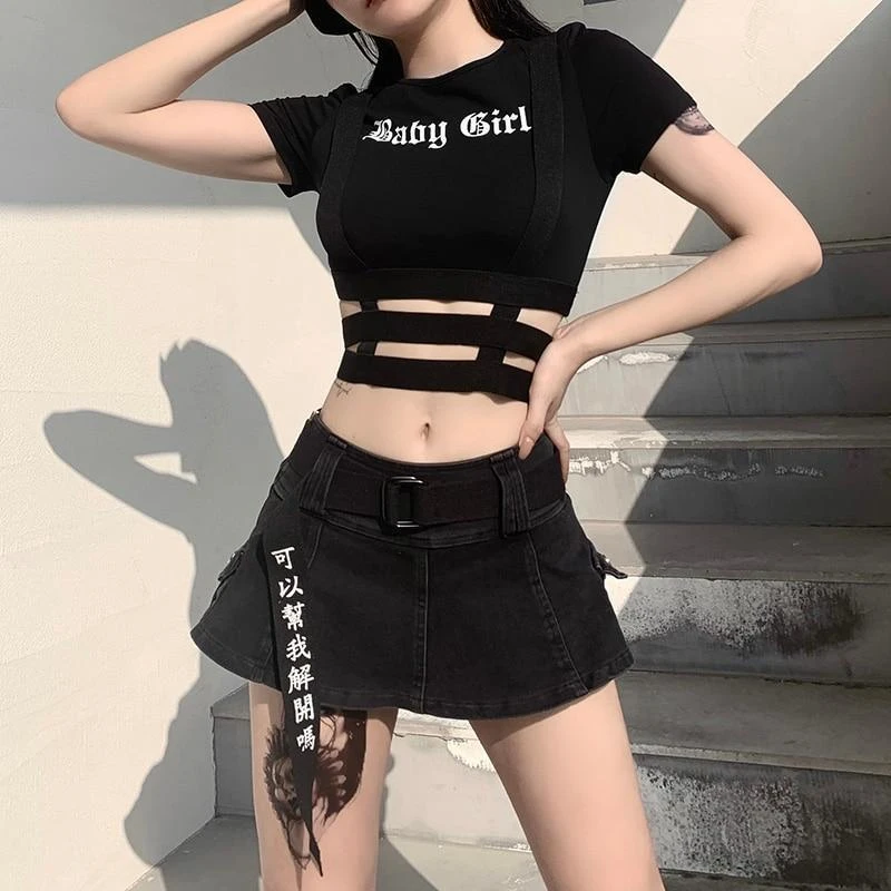 Baby Girl Suspender Crop Top - Image 6