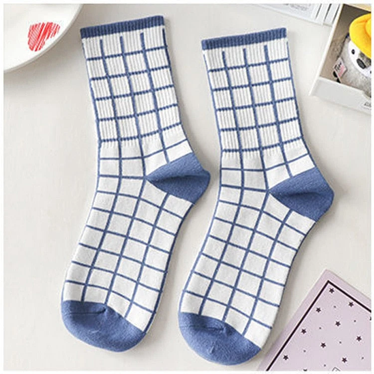 Blue Textured Teddy Bear Socks - Image 5
