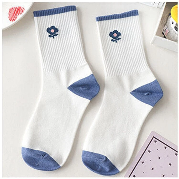 Blue Textured Teddy Bear Socks - Image 10
