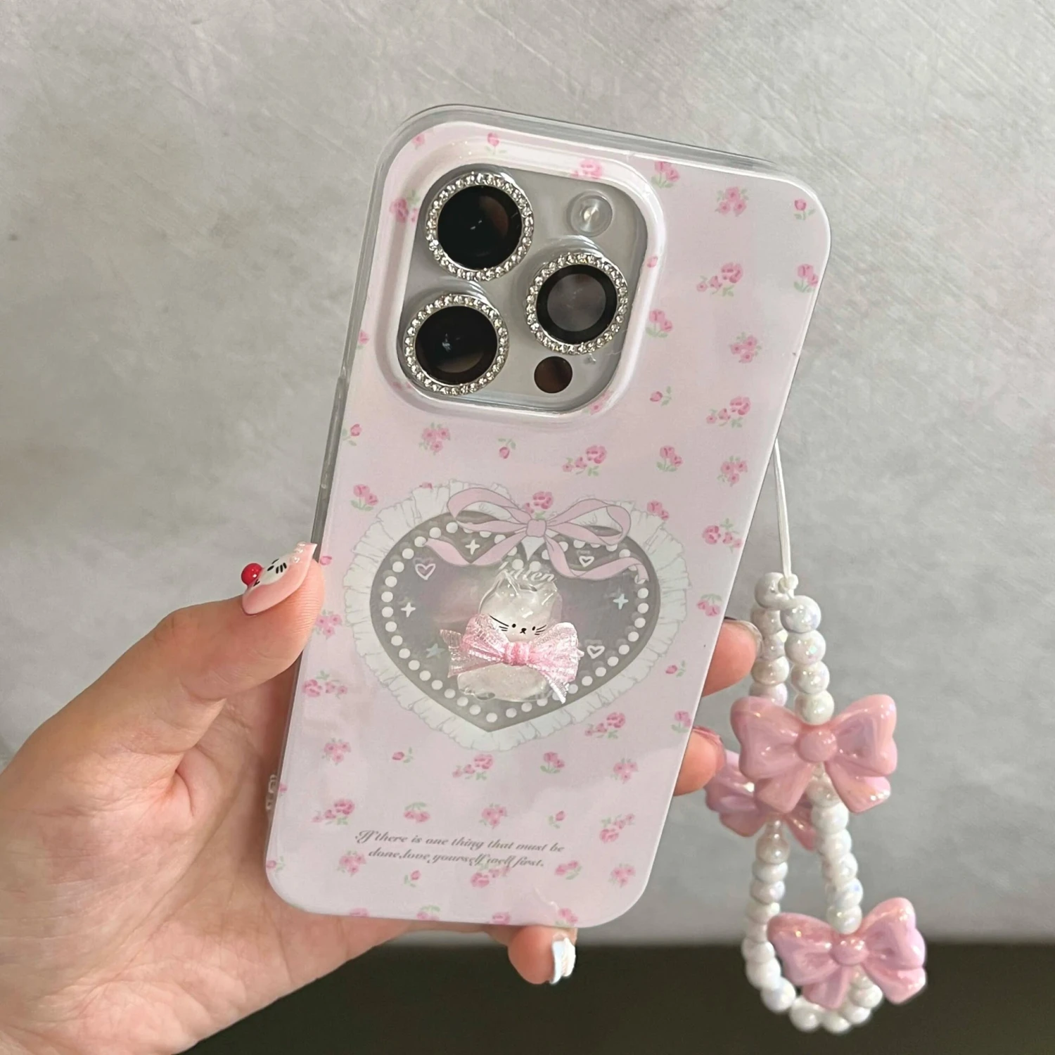 Cameo Kitty IPhone Case With Chain - Image 3