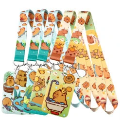 Capybara Lanyard & Card Holder