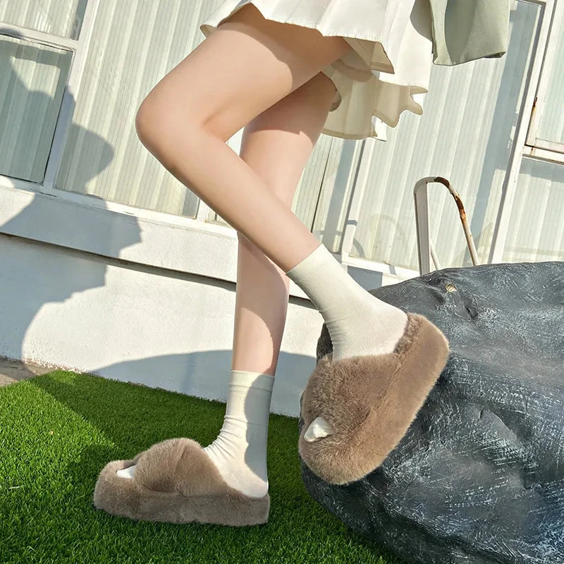 Chunky Fuzzy Sandal Slippers - Image 4