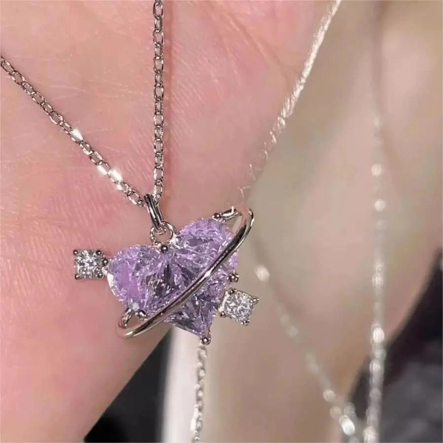 Crystal Heart Lovecore Bangle Bracelet - Image 3