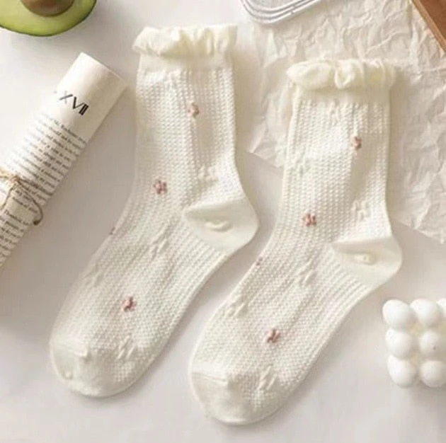 Dollette Floral Lace Socks - Image 4