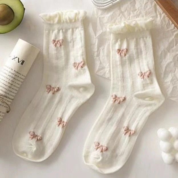 Dollette Floral Lace Socks - Image 6