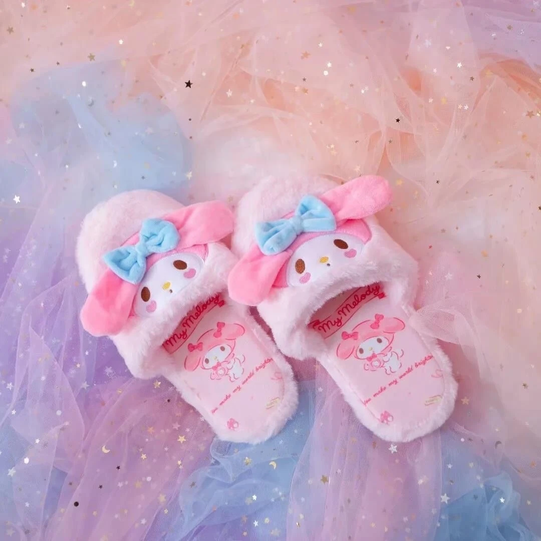 Fuzzy Bunny Embroidered Slippers - Image 6
