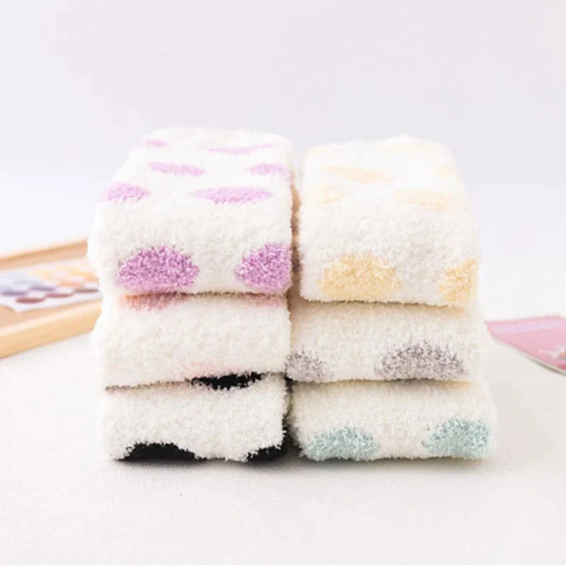 Polkadot Fuzzy Thigh Highs - Image 9