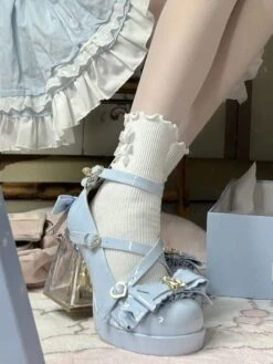 Golden Teddy High Heel Mary Janes