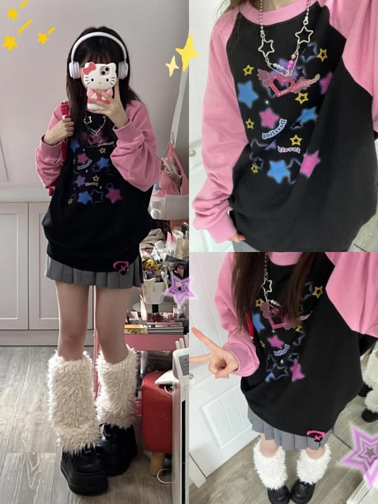 Starry Pastel Goth Sweater