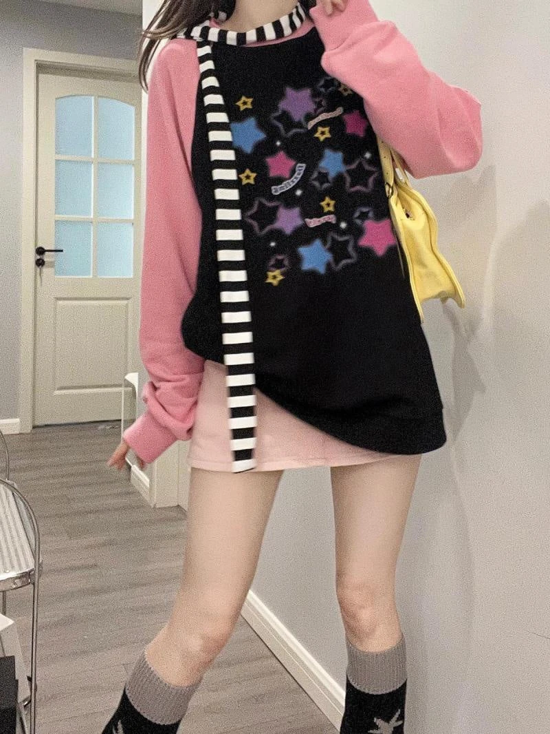 Starry Pastel Goth Sweater - Image 2