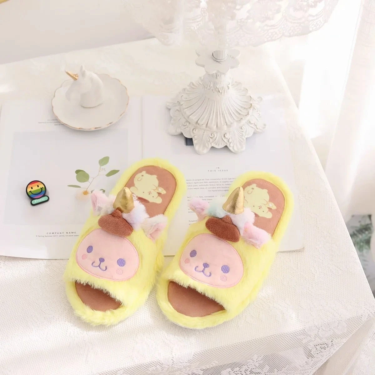 Kawaii Unicorn Slippers - Image 6