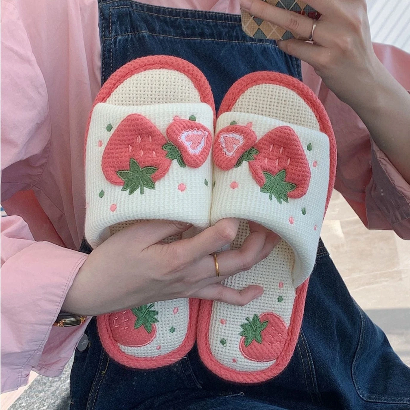 Knit Strawberry Slides - Image 11