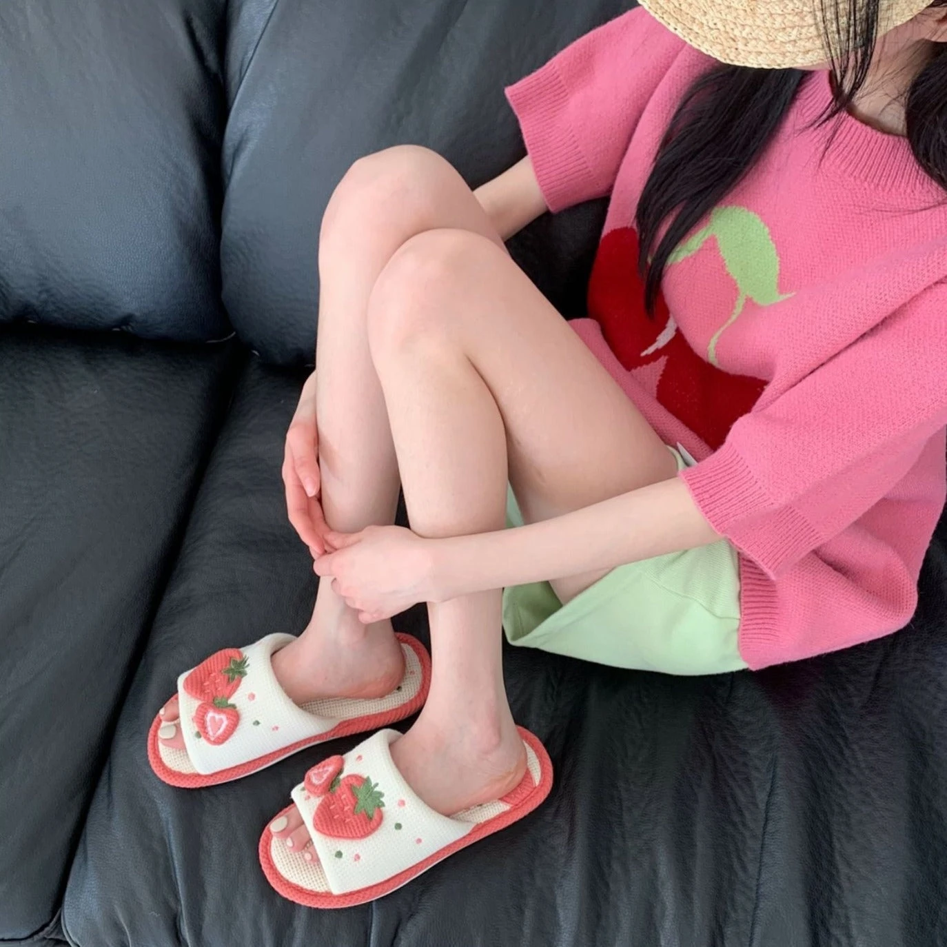 Knit Strawberry Slides - Image 13