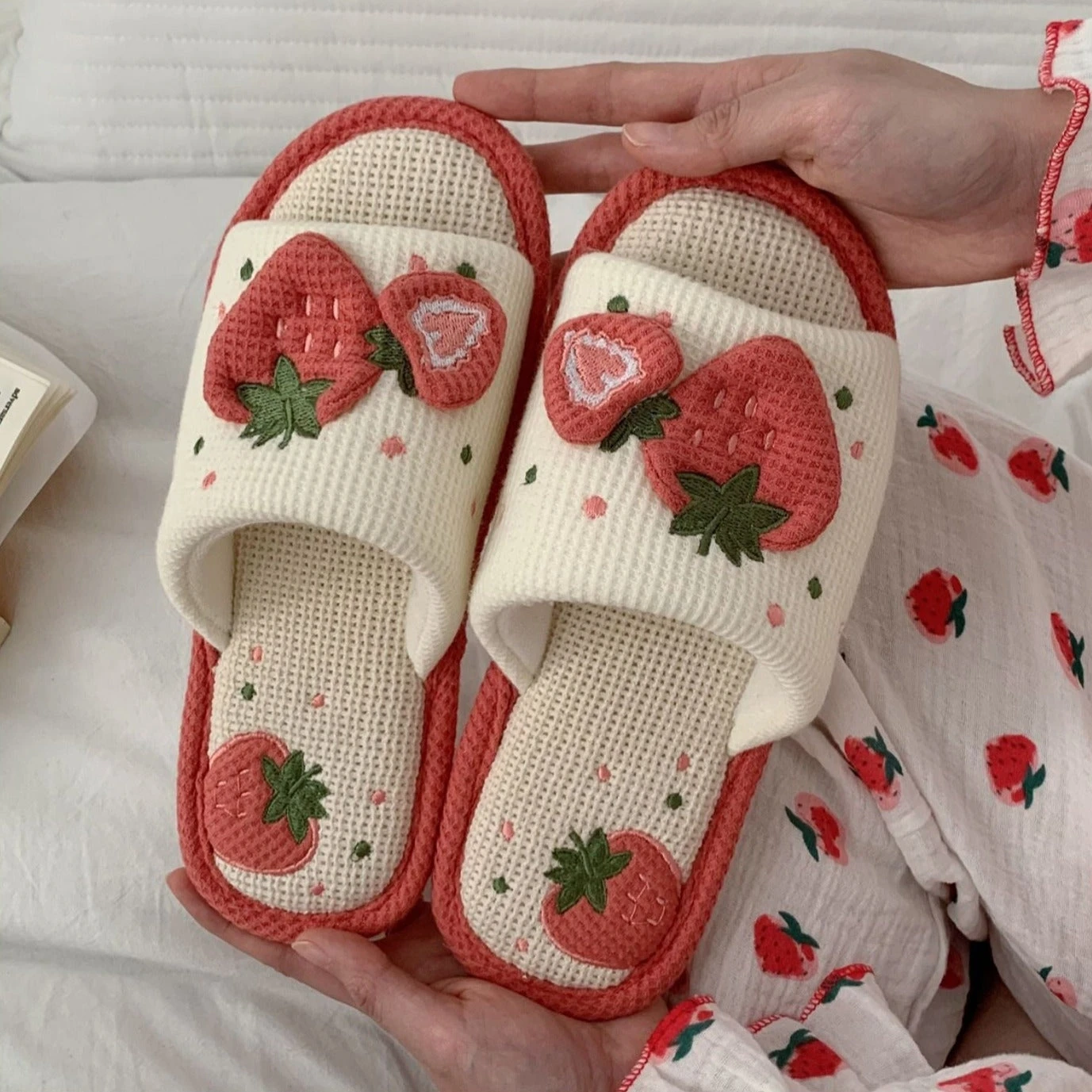 Knit Strawberry Slides - Image 12