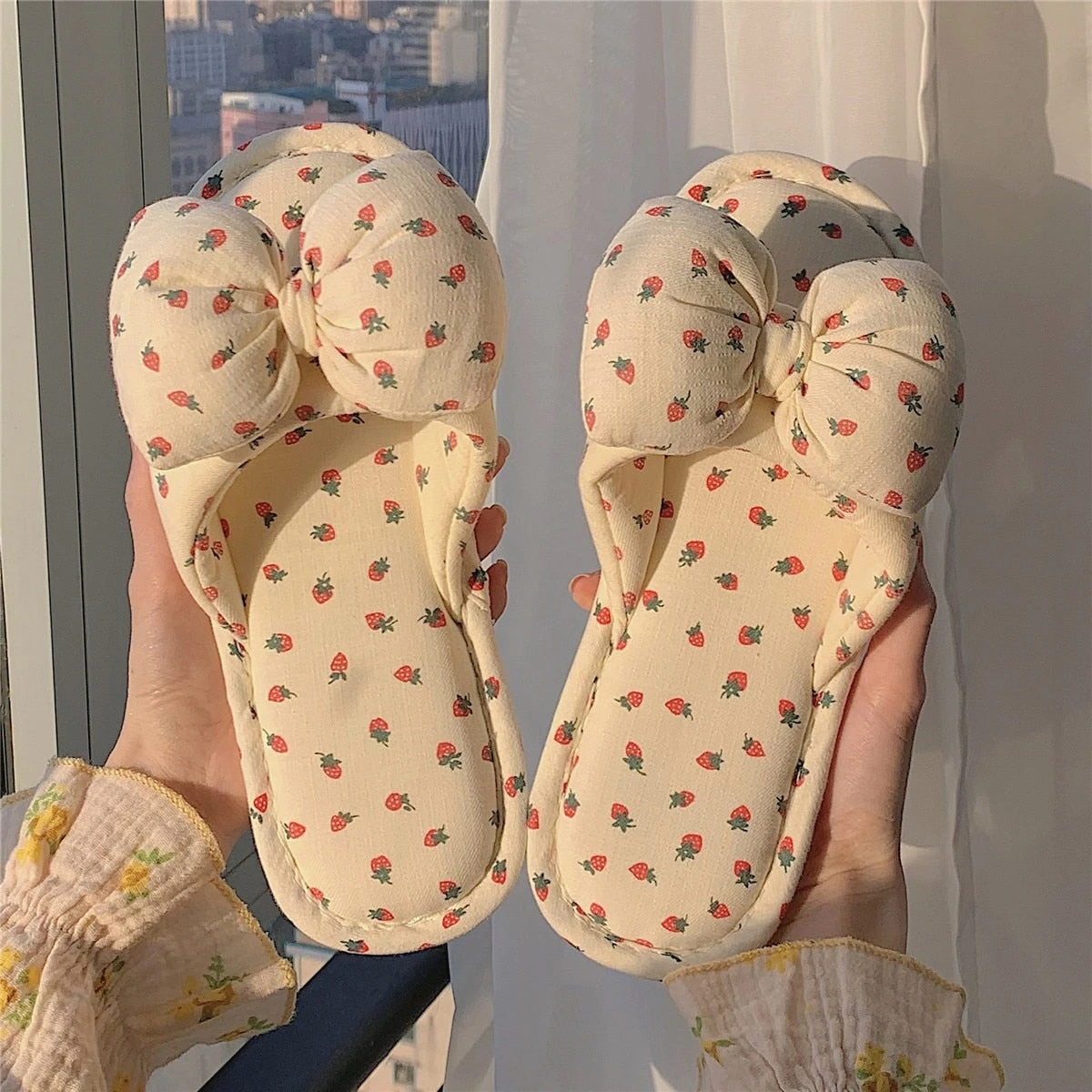 Knit Strawberry Slides - Image 4