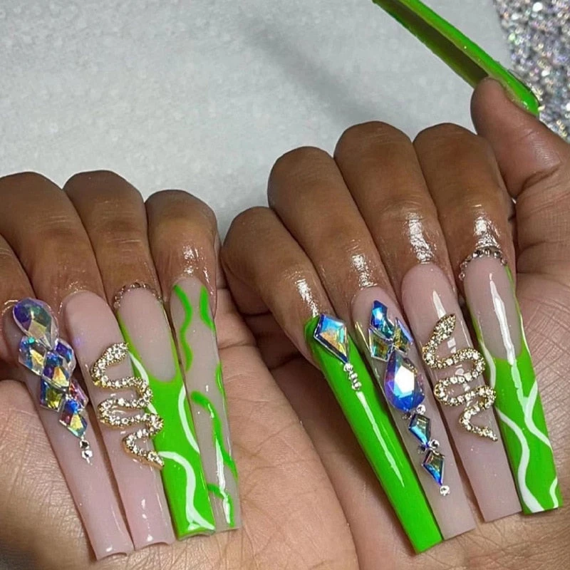 Long Square Press On Nails - Image 9