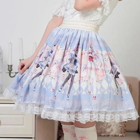 Milky Anime Print Skirt - Image 4