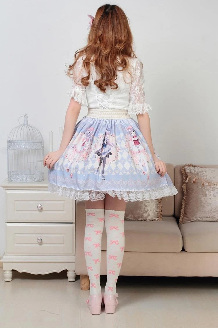 Milky Anime Print Skirt - Image 7