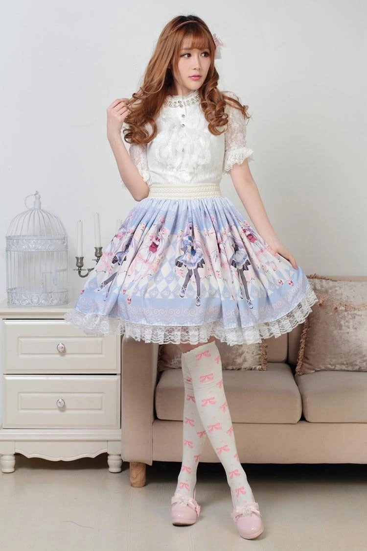 Milky Anime Print Skirt - Image 2