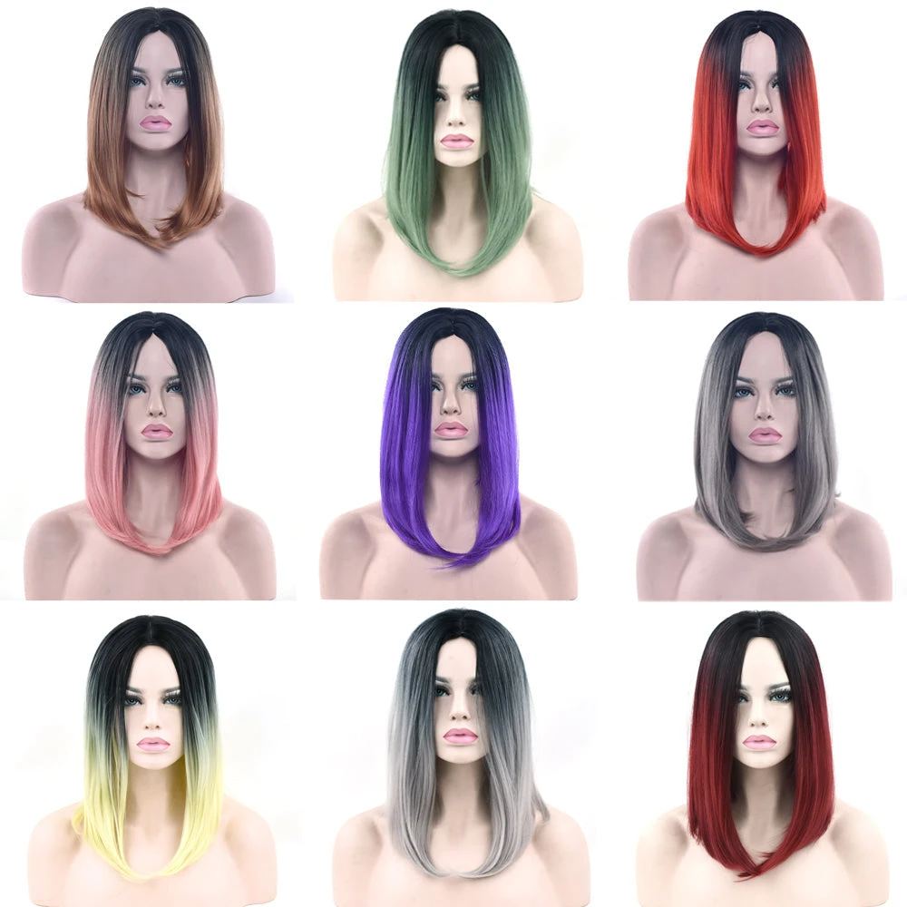 Ombre Medium Length Wigs - Image 18