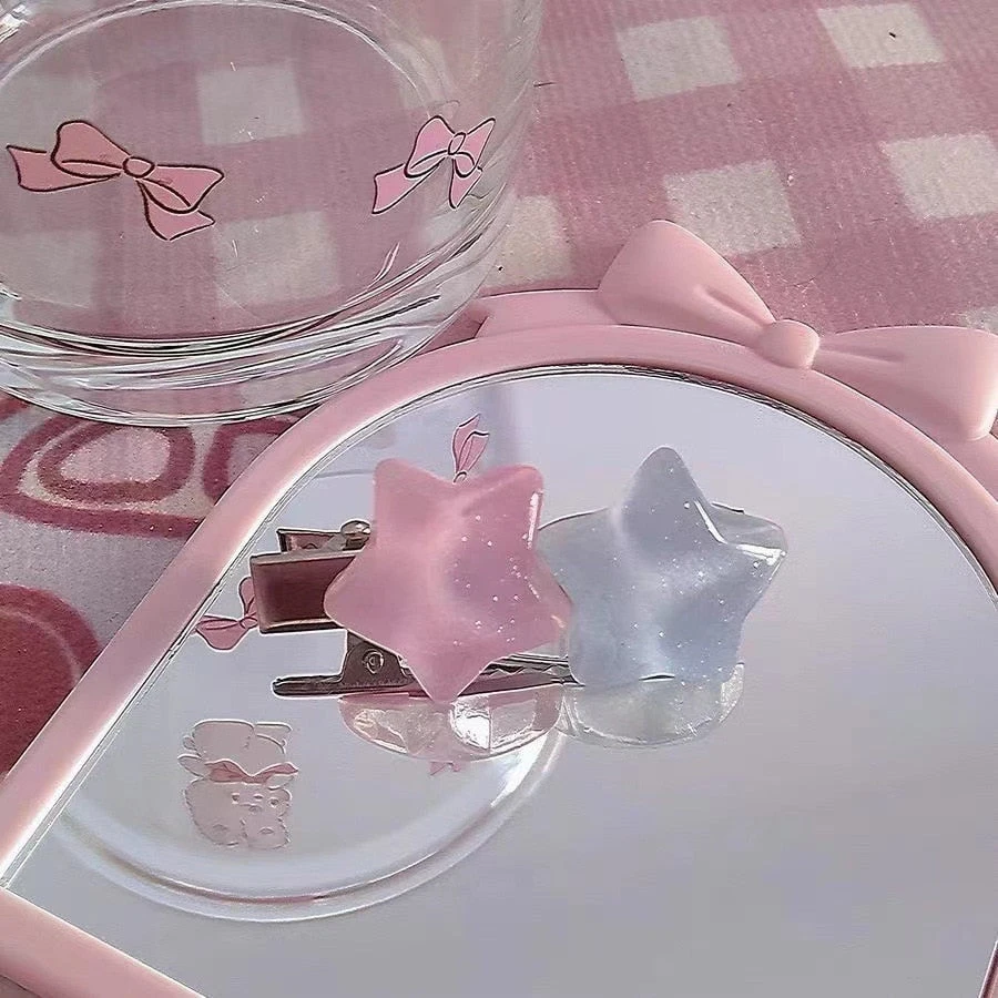 Pastel Candy Star Hair Clips
