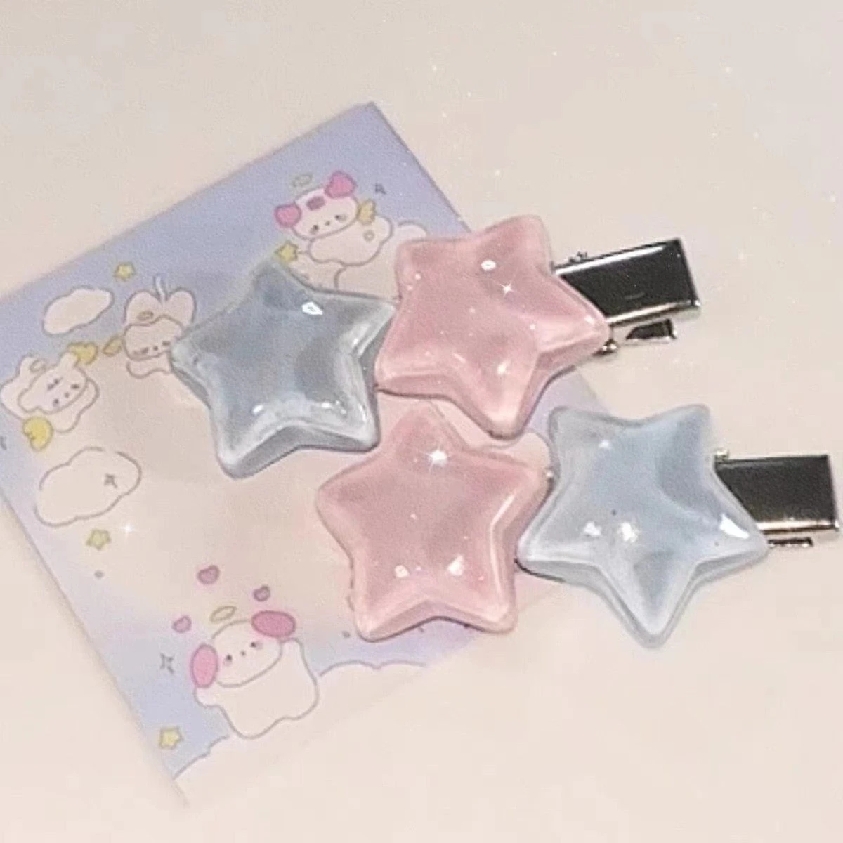 Pastel Candy Star Hair Clips - Image 3
