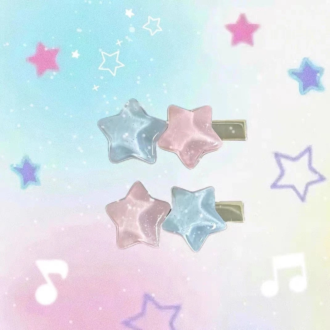 Pastel Candy Star Hair Clips - Image 5