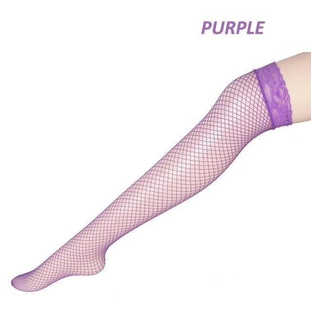Fishnet Lace Stockings (5 Colors) - Image 17