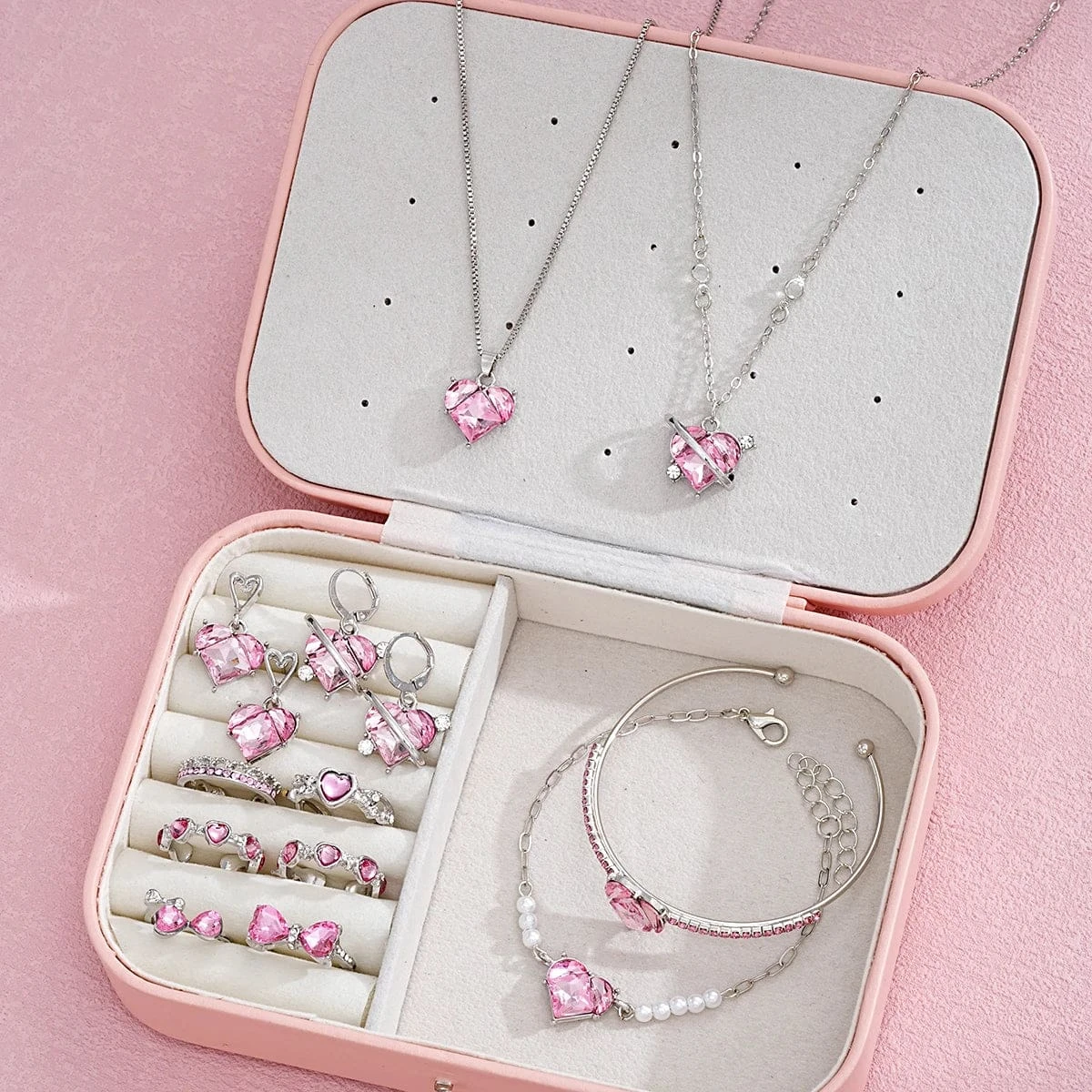 Pink Princesscore Jewelry Set And Box - Image 2