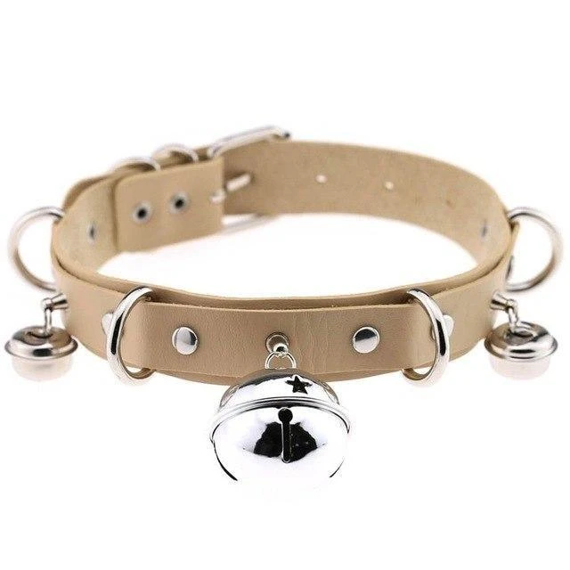 Pleather Cat Bell Collar - Image 16