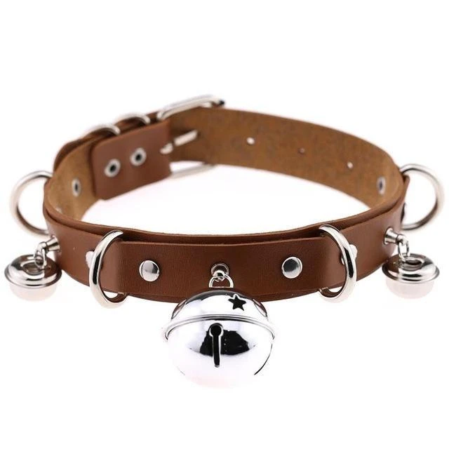 Pleather Cat Bell Collar - Image 9