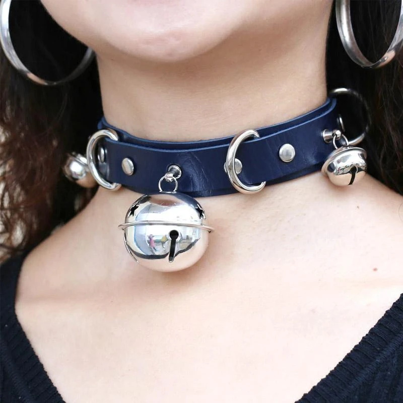 Pleather Cat Bell Collar - Image 18