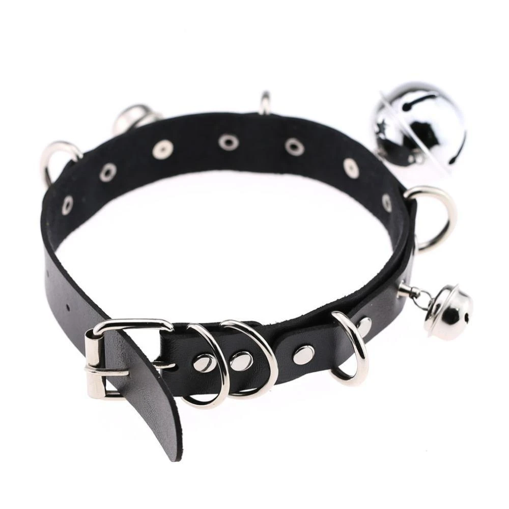 Pleather Cat Bell Collar - Image 19