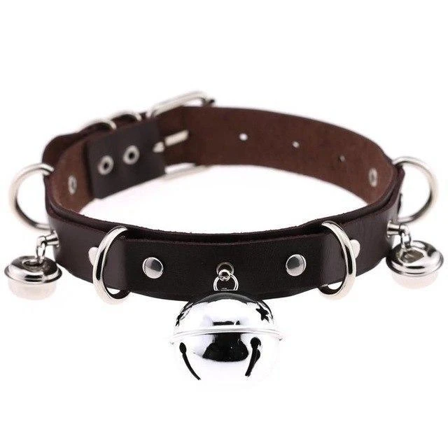 Pleather Cat Bell Collar - Image 12