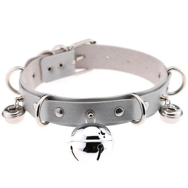 Pleather Cat Bell Collar - Image 15