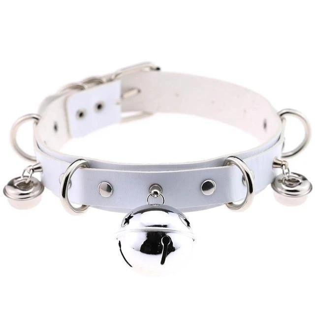 Pleather Cat Bell Collar - Image 6