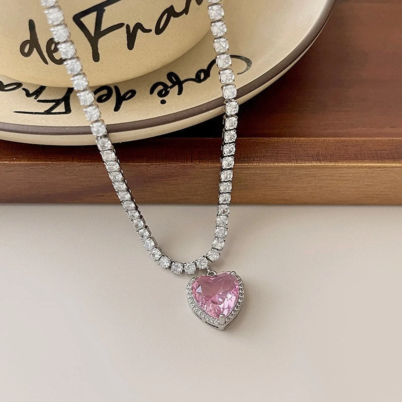 Glittering Heart Necklace - Image 5