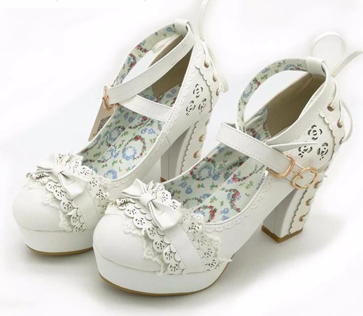 Lacy Corset High Heels - Image 5