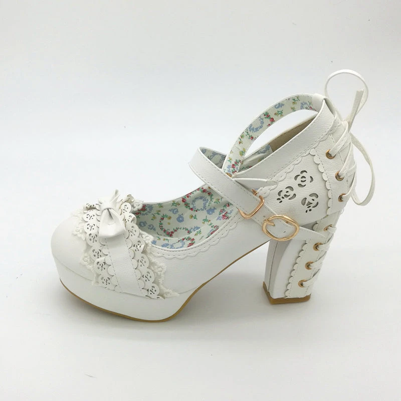 Lacy Corset High Heels - Image 10