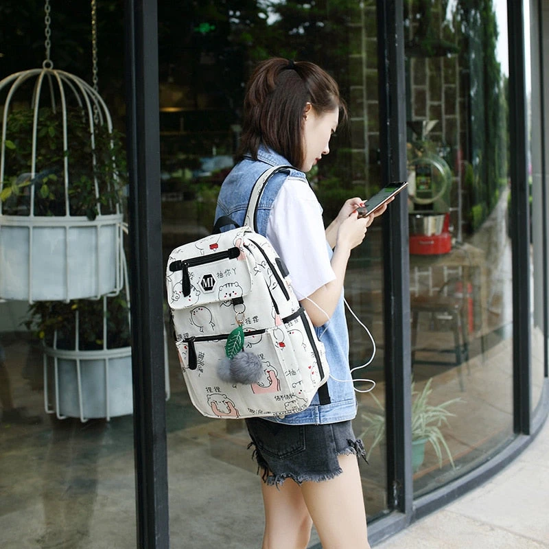 USB Charging Backpack Set - Image 6