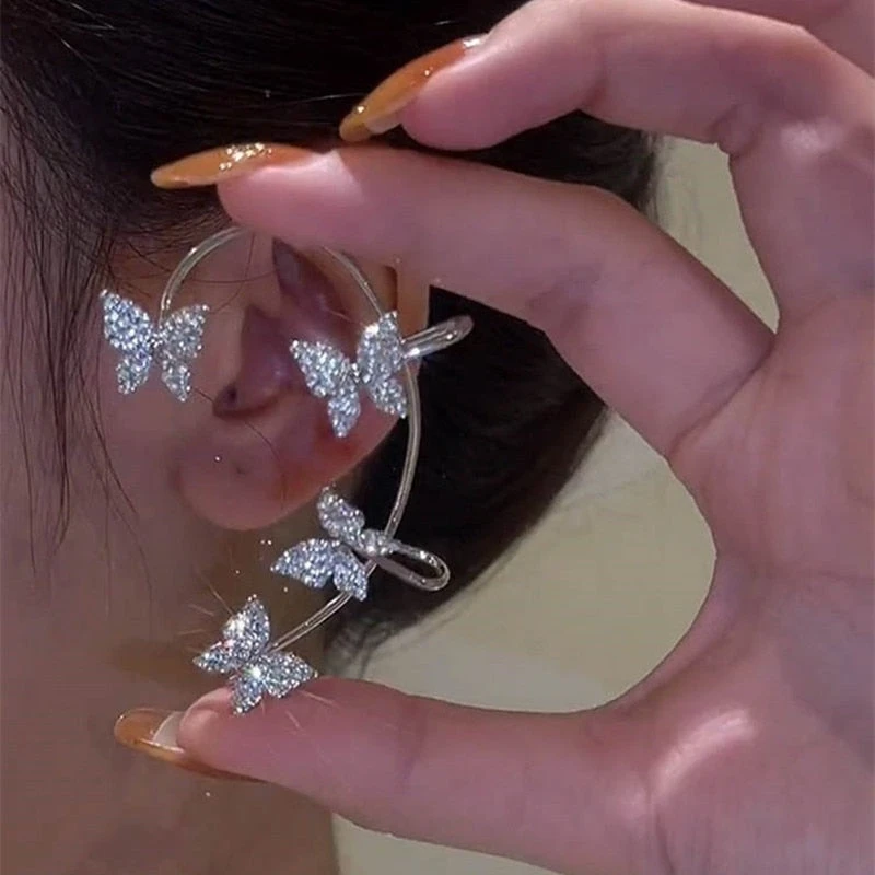 Rhinestone Butterfly Ear Cuffs - Image 3