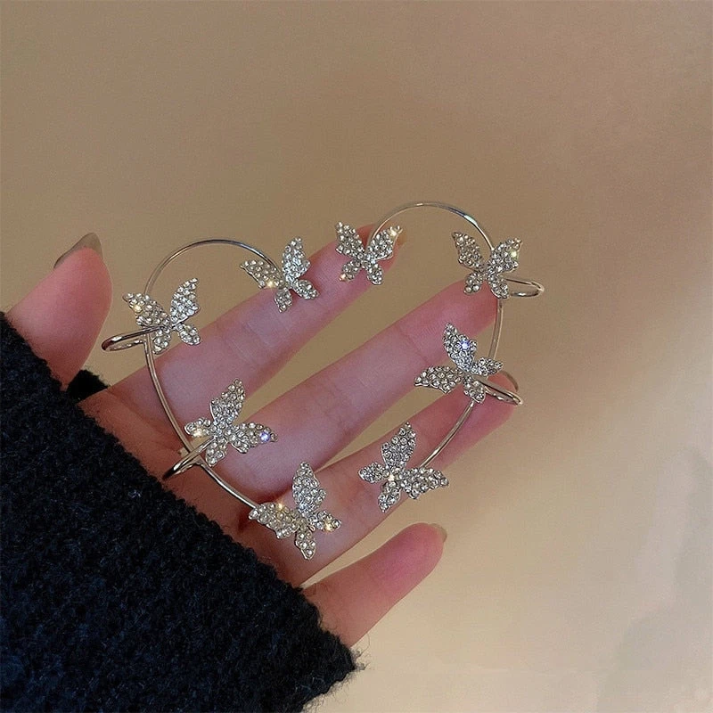 Rhinestone Butterfly Ear Cuffs - Image 4