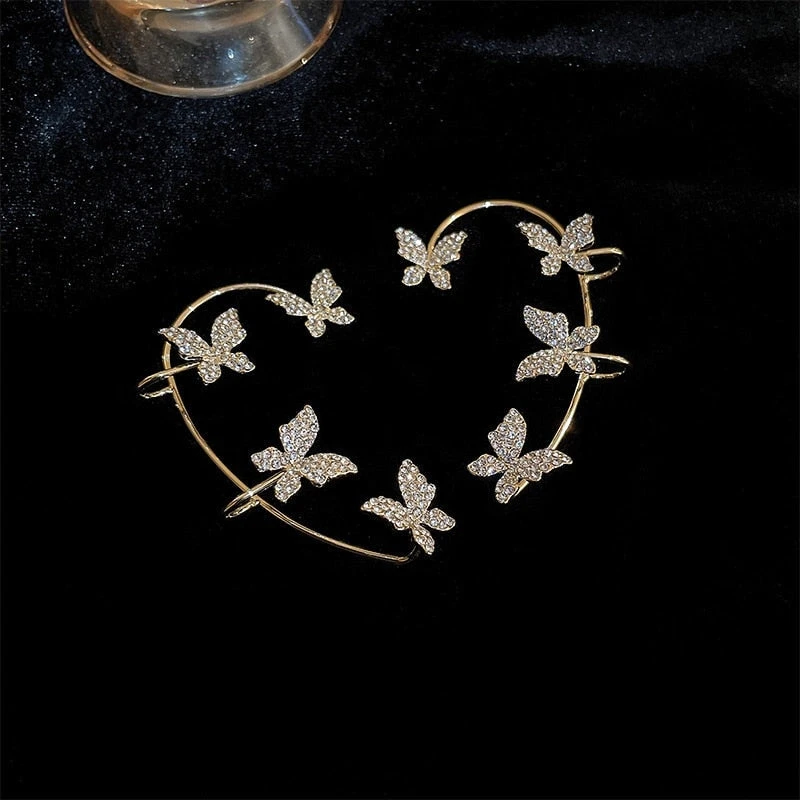Rhinestone Butterfly Ear Cuffs - Image 17
