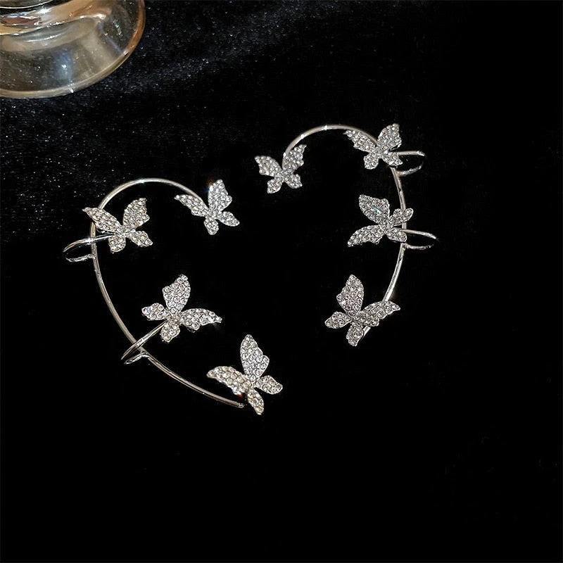 Rhinestone Butterfly Ear Cuffs - Image 16