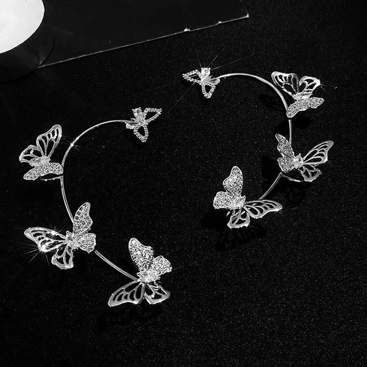 Rhinestone Butterfly Ear Cuffs - Image 9