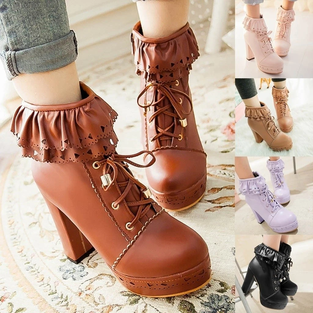 Ruffled Lace Booties - Image 2
