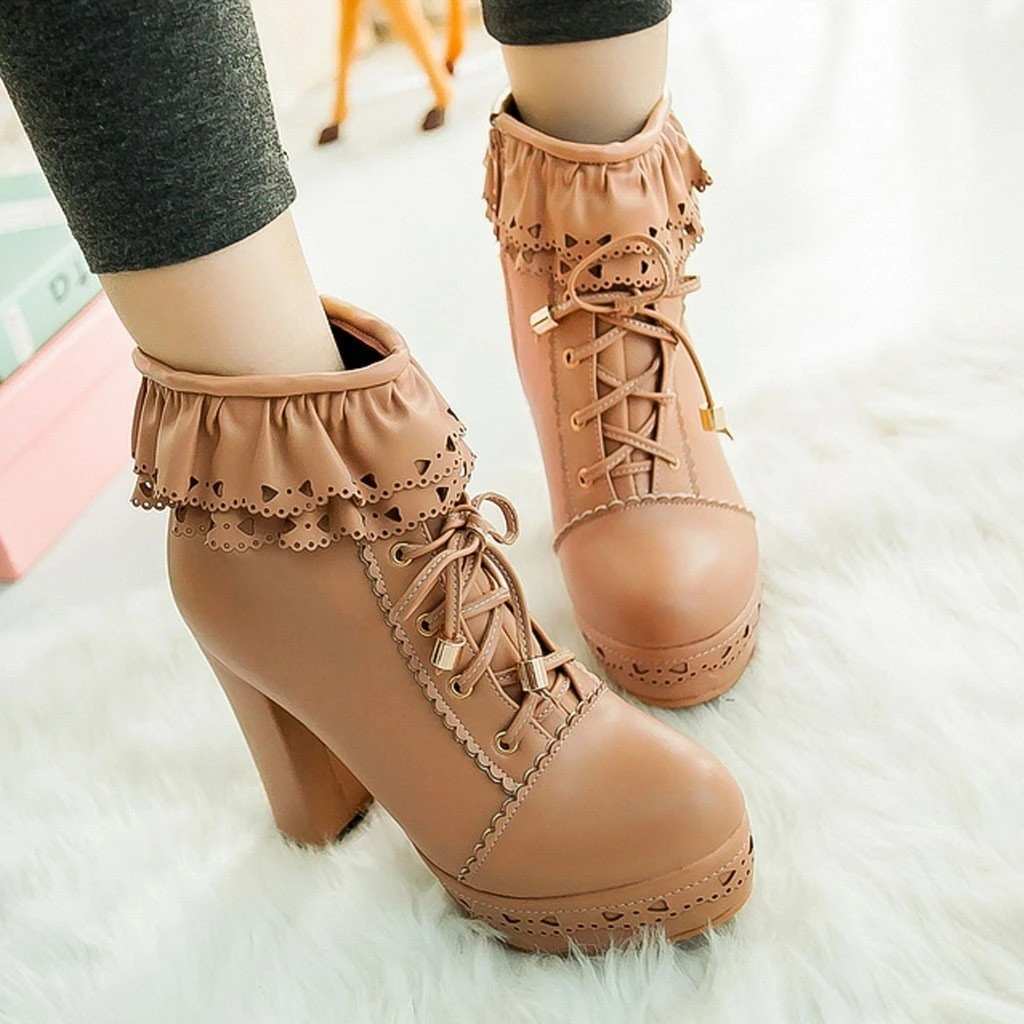 Ruffled Lace Booties - Image 11